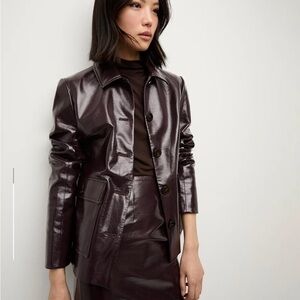 Veronica Beard Essex Dickey Women's Plum Jacket - Relax Fit Size 0